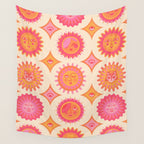 Sunshine Faces - Pink OmbrÃ© Wall Tapestry Gallery Image 4