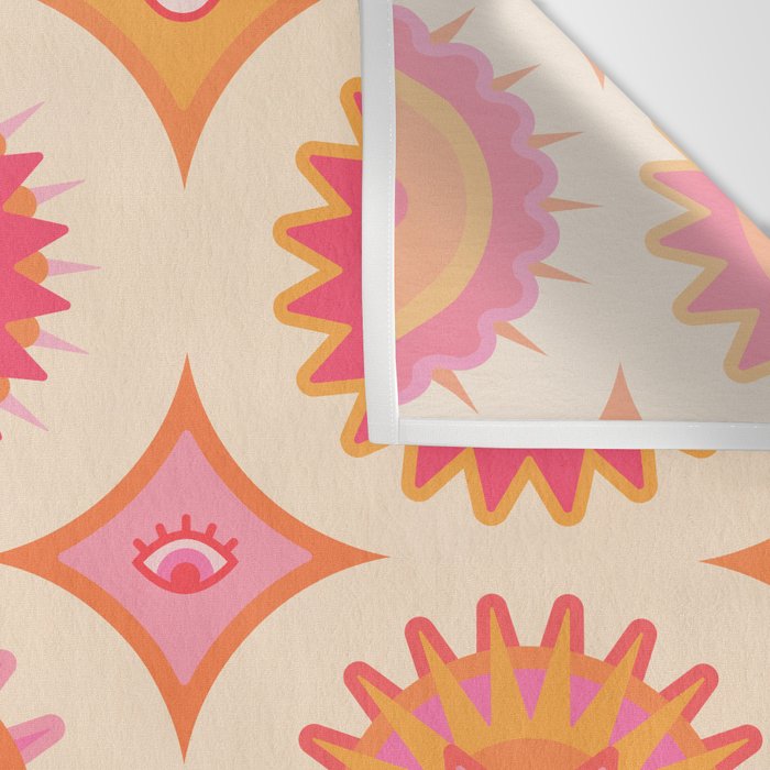 Sunshine Faces - Pink OmbrÃ© Wall Tapestry Gallery Image 3