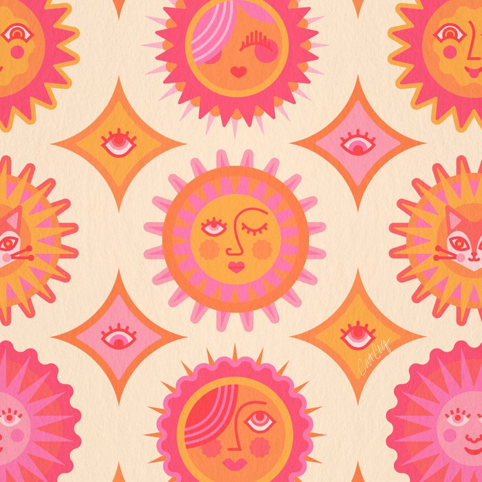Sunshine Faces - Pink OmbrÃ© Coffee Mug Gallery Image 2