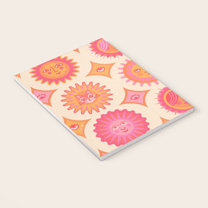 Sunshine Faces - Pink OmbrÃ© Notebook Gallery Image 3