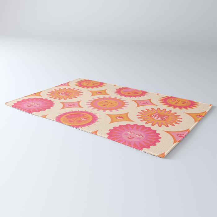 Sunshine Faces - Pink OmbrÃ© Rug Gallery Image 3