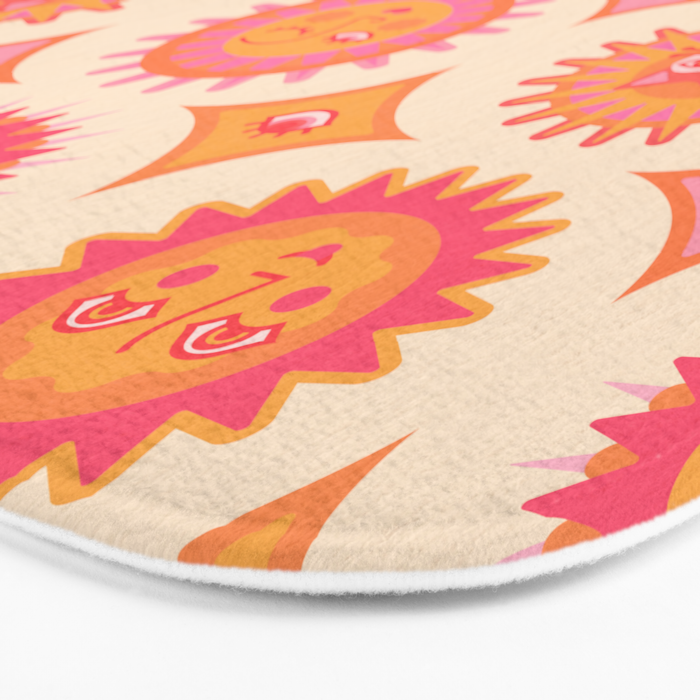 Sunshine Faces - Pink OmbrÃ© Bath Mat Gallery Image 3