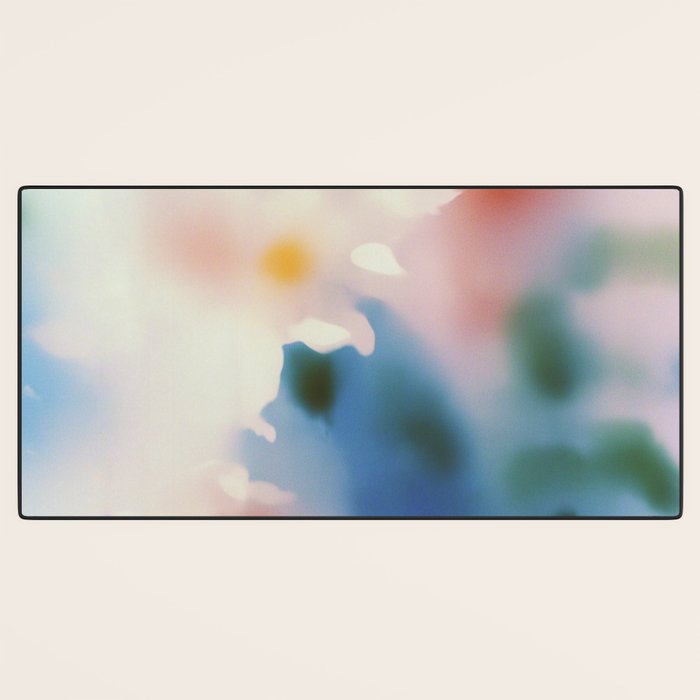 Dreamy Pastel Floral Blur with Soft Focus Aesthetic Desk Mat Gallery Image 3
