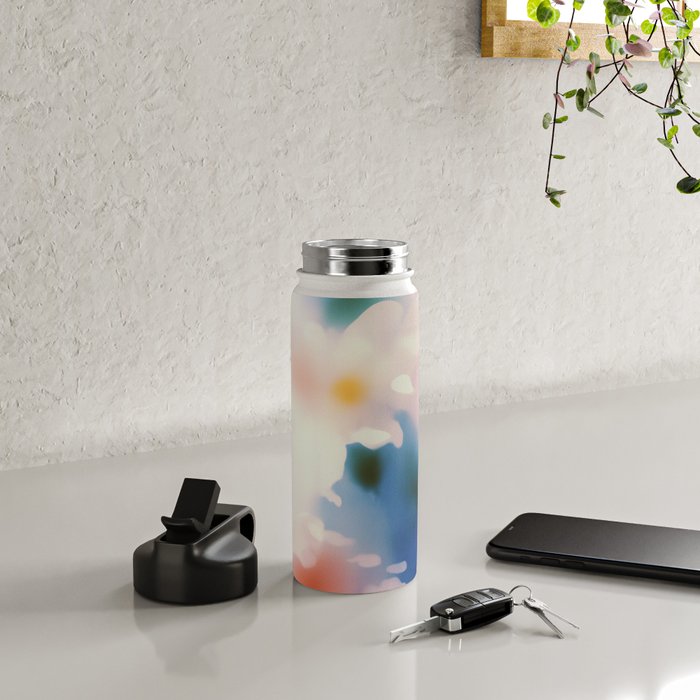 Dreamy Pastel Floral Blur with Soft Focus Aesthetic Water Bottle Gallery Image 4