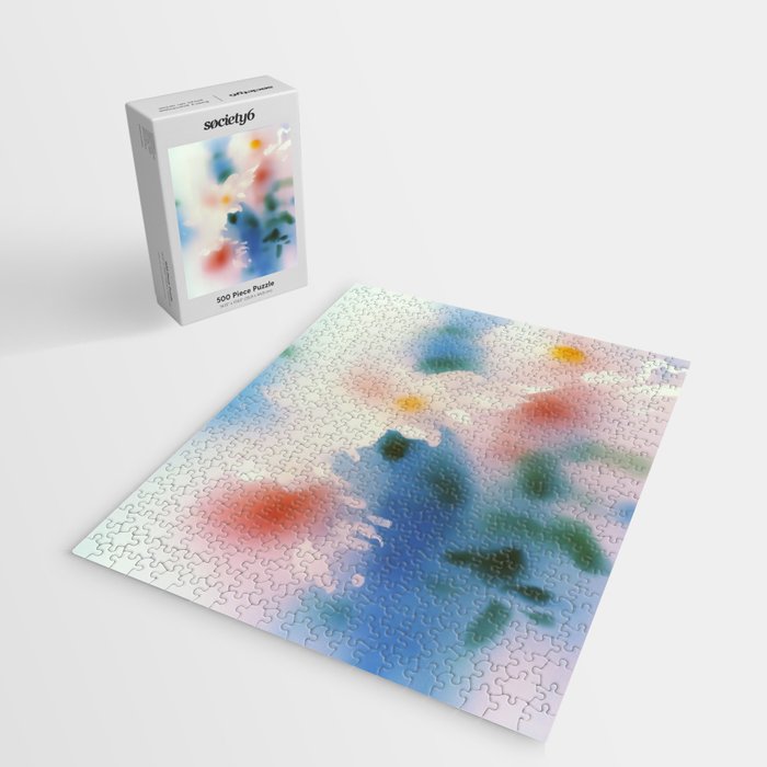 Dreamy Pastel Floral Blur with Soft Focus Aesthetic Jigsaw Puzzle Gallery Image 2