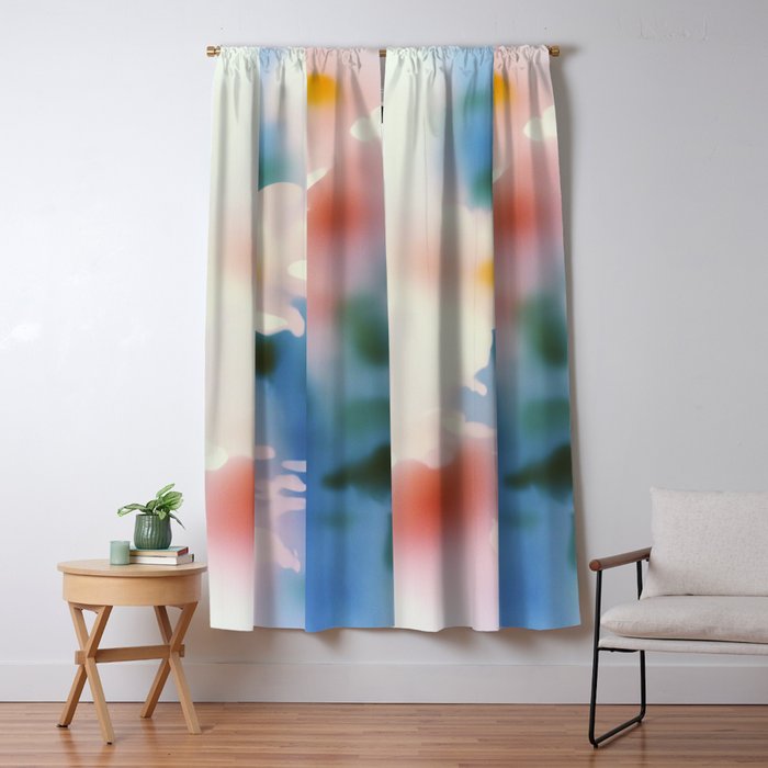 Dreamy Pastel Floral Blur with Soft Focus Aesthetic Window Curtain Gallery Image 5