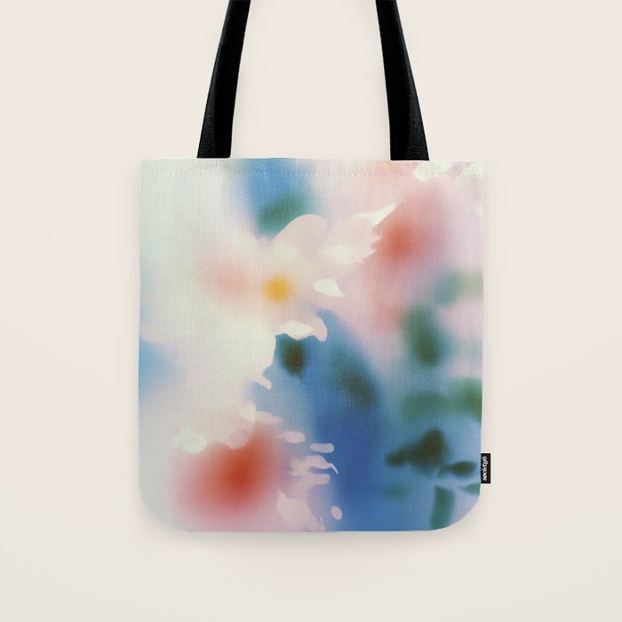 Dreamy Pastel Floral Blur with Soft Focus Aesthetic Tote Bag Gallery Image 1