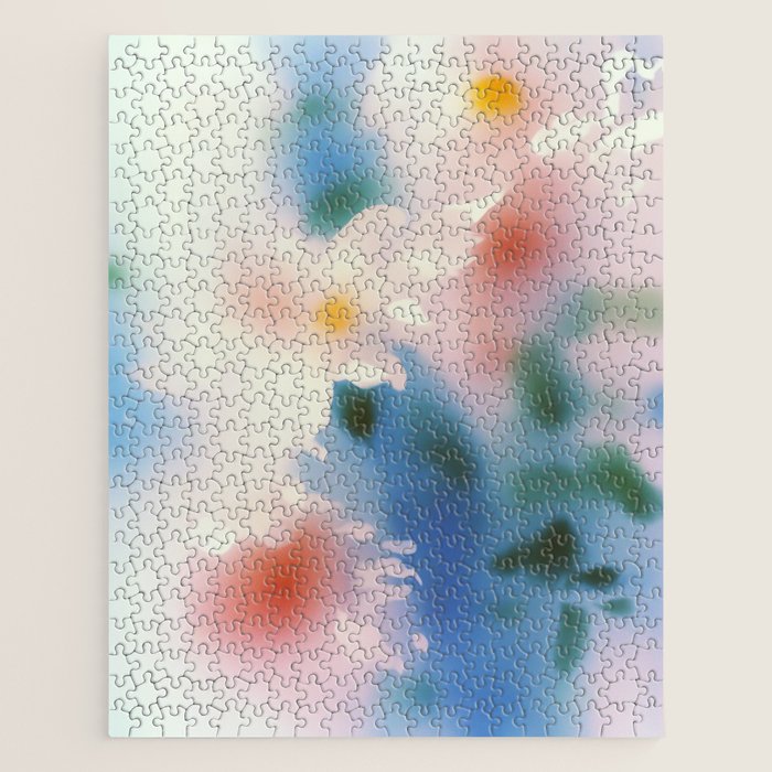 Dreamy Pastel Floral Blur with Soft Focus Aesthetic Jigsaw Puzzle Gallery Image 1