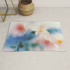 Dreamy Pastel Floral Blur with Soft Focus Aesthetic Rug Gallery Image 1