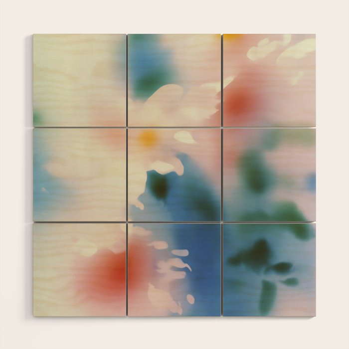 Dreamy Pastel Floral Blur with Soft Focus Aesthetic Wood Wall Art Gallery Image 1