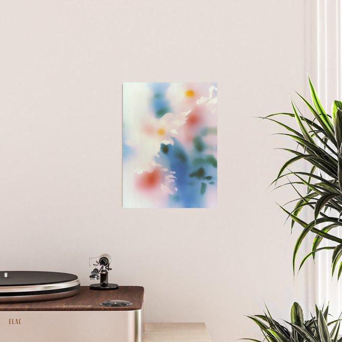 Dreamy Pastel Floral Blur with Soft Focus Aesthetic Poster Gallery Image 2