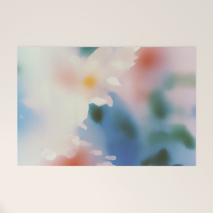 Dreamy Pastel Floral Blur with Soft Focus Aesthetic Welcome Mat Gallery Image 1