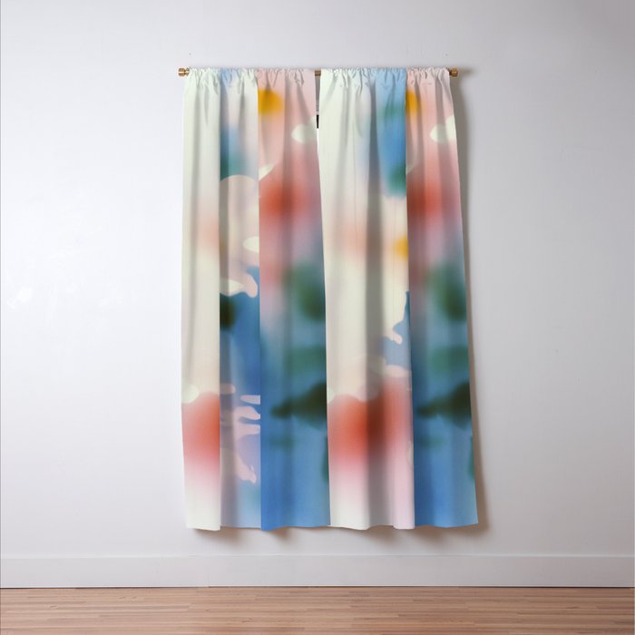 Dreamy Pastel Floral Blur with Soft Focus Aesthetic Window Curtain Gallery Image 3