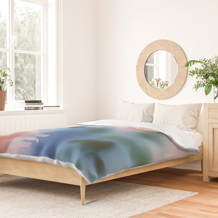 Dreamy Pastel Floral Blur with Soft Focus Aesthetic Duvet Cover Gallery Image 2