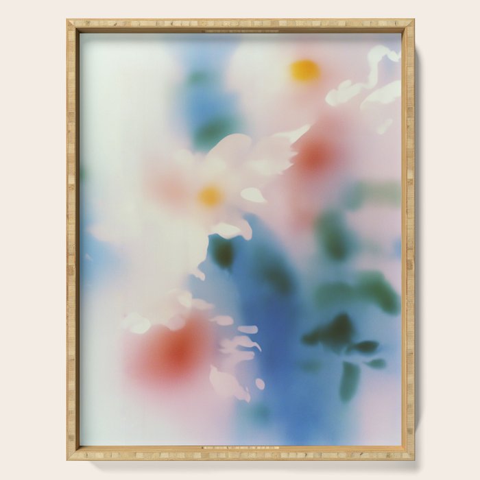 Dreamy Pastel Floral Blur with Soft Focus Aesthetic Serving Tray Gallery Image 1