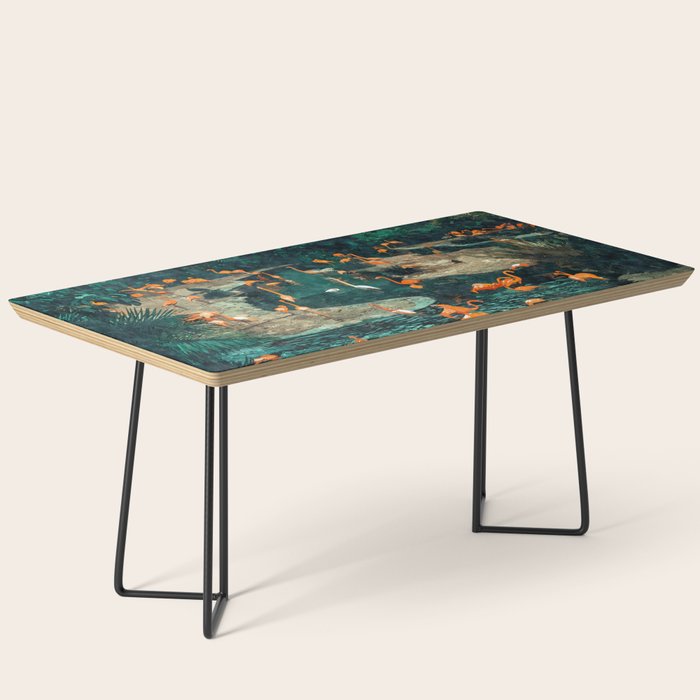 Flamingo Creek #flamingo #tropical #illustration Coffee Table Gallery Image 1