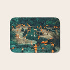 Flamingo Creek #flamingo #tropical #illustration Bath Mat Gallery Image 1