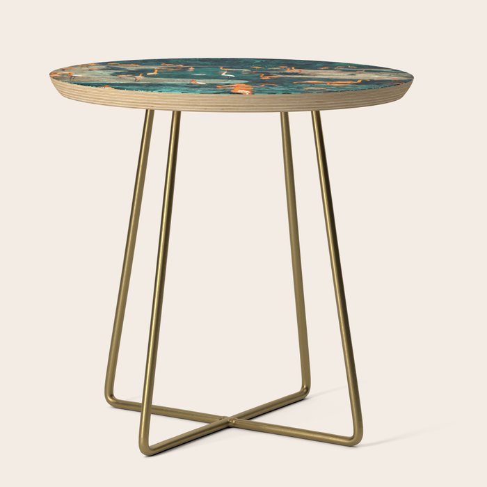 Flamingo Creek #flamingo #tropical #illustration Side Table Gallery Image 1