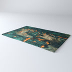 Flamingo Creek #flamingo #tropical #illustration Rug Gallery Image 3