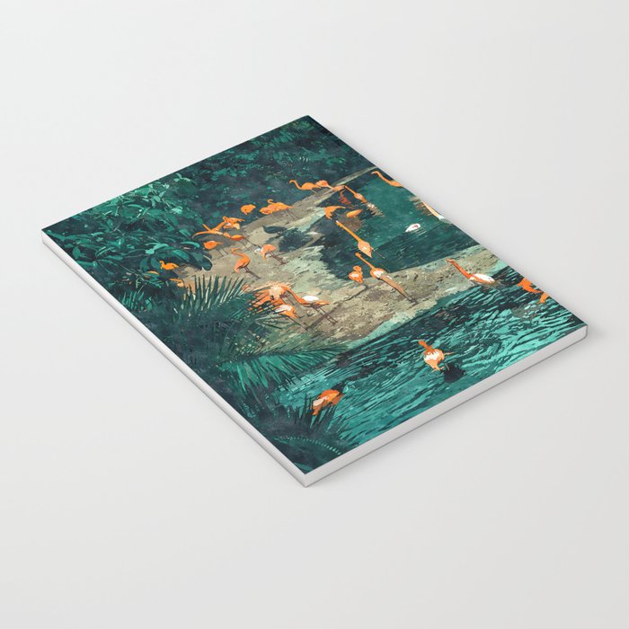 Flamingo Creek #flamingo #tropical #illustration Notebook Gallery Image 3