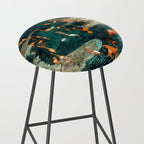 Flamingo Creek #flamingo #tropical #illustration Stool Gallery Image 2