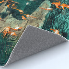 Flamingo Creek #flamingo #tropical #illustration Rug Gallery Image 4