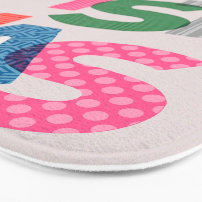 Christmas colorful typography Bath Mat Gallery Image 3