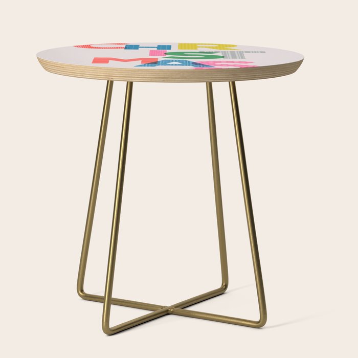 Christmas colorful typography Side Table Gallery Image 1