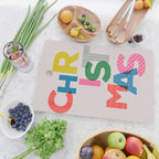 Christmas colorful typography Cutting Board Gallery Image 2