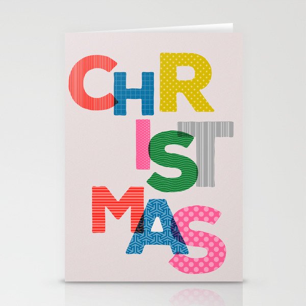 Christmas colorful typography Stationery Card Gallery Image 2