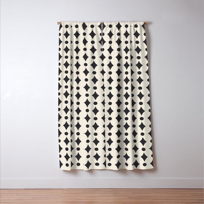 Vintage Jewels - Black Window Curtain Gallery Image 3