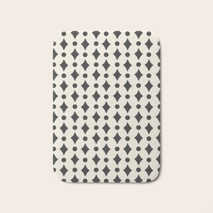 Vintage Jewels - Black Bath Mat Gallery Image 1