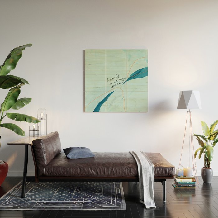 "Here's To Being Free." Wood Wall Art Gallery Image 2