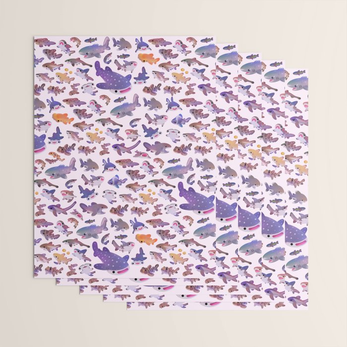 Shark day2 - bright Wrapping Paper Gallery Image 3
