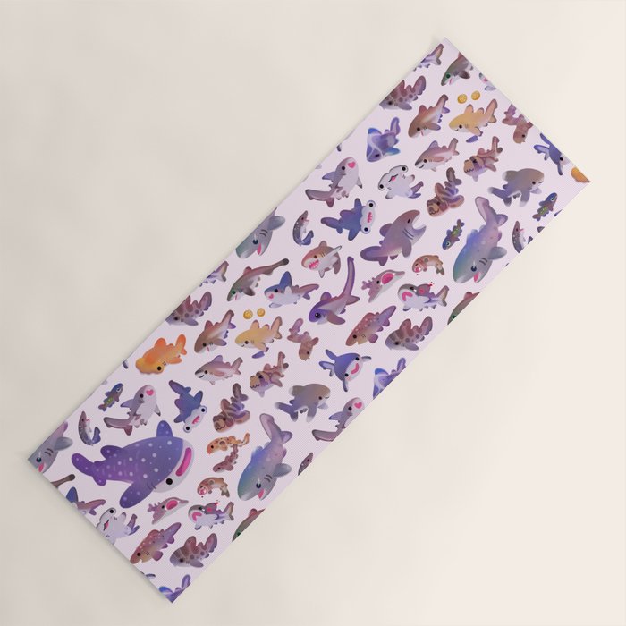 Shark day2 - bright Yoga Mat Gallery Image 1