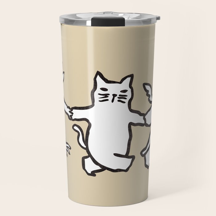 The angel and devil and cat Travel Mug Gallery Image 1