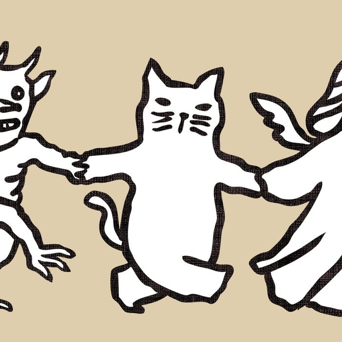 The angel and devil and cat Coffee Mug Gallery Image 2