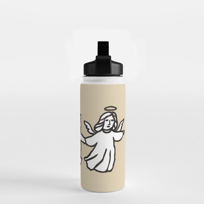 The angel and devil and cat Water Bottle Gallery Image 2