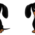 Black and Tan Dachshund | Cute Cartoon Wiener Dog Coffee Mug Gallery Image 2