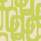 Mid Century Modern Loop Pattern in Light Lime Linden Green Coffee Mug Gallery Image 2