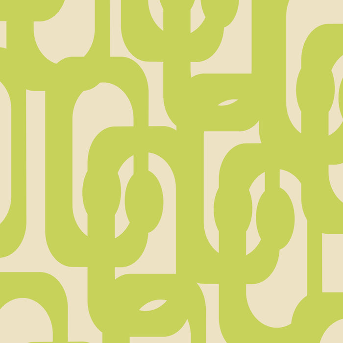 Mid Century Modern Loop Pattern in Light Lime Linden Green Coffee Mug Gallery Image 2