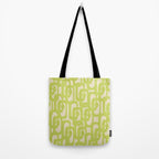 Mid Century Modern Loop Pattern in Light Lime Linden Green Tote Bag Gallery Image 2