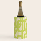 Mid Century Modern Loop Pattern in Light Lime Linden Green Wine Chiller Gallery Image 3