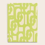 Mid Century Modern Loop Pattern in Light Lime Linden Green Notebook Gallery Image 4