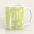 Mid Century Modern Loop Pattern in Light Lime Linden Green Coffee Mug Gallery Image 1