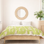Mid Century Modern Loop Pattern in Light Lime Linden Green Duvet Cover Gallery Image 3