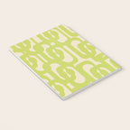 Mid Century Modern Loop Pattern in Light Lime Linden Green Notebook Gallery Image 3