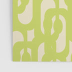 Mid Century Modern Loop Pattern in Light Lime Linden Green Poster Gallery Image 3