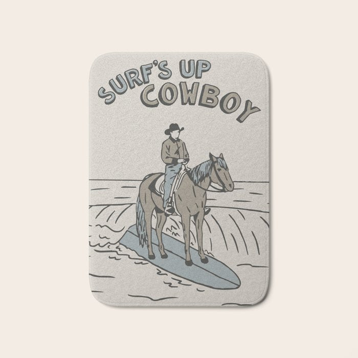 Surf's Up Cowboy Bath Mat Gallery Image 1