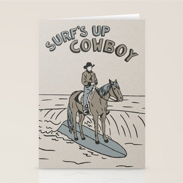 Surf's Up Cowboy Stationery Card Gallery Image 2